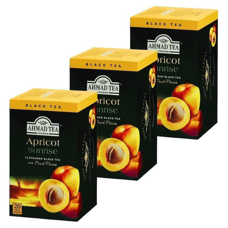 Thé noir Ahmad Abricot - 3 Boites de 20 sachets