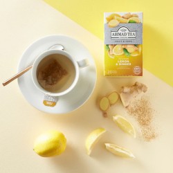 Infusion Ahmad Citron et Gingembre - Boite de 20 sachets