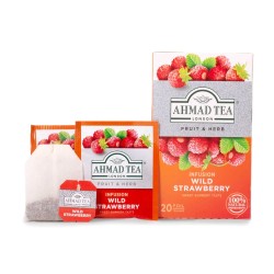 Infusion Ahmad de Fraises des Bois - Boite de 20 sachets