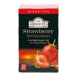 Thé noir Ahmad Fraise - Boite de 20 sachets