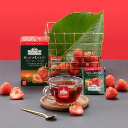 Thé noir Ahmad Fraise - Boite de 20 sachets