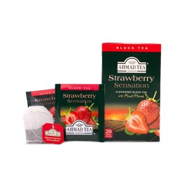 Thé noir Ahmad Fraise - Boite de 20 sachets