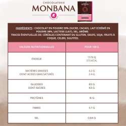 Chocolat Monbana Lacté 4 Étoiles - 100 x 30g