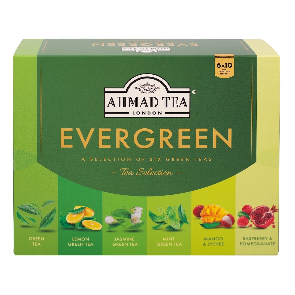 Coffret Sélection de 60 sachets de thés Verts Ahmad