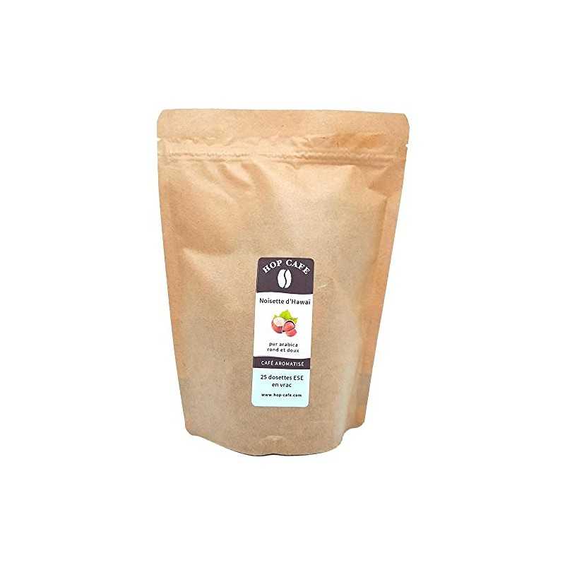 Café en dosette ESE - Aromatisé Noisette en sachet de 25 dosettes - Hop Café