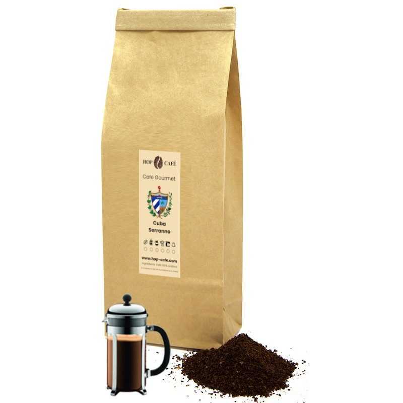 Sachet de café moulu Cuba Serrano pour cafetière à piston