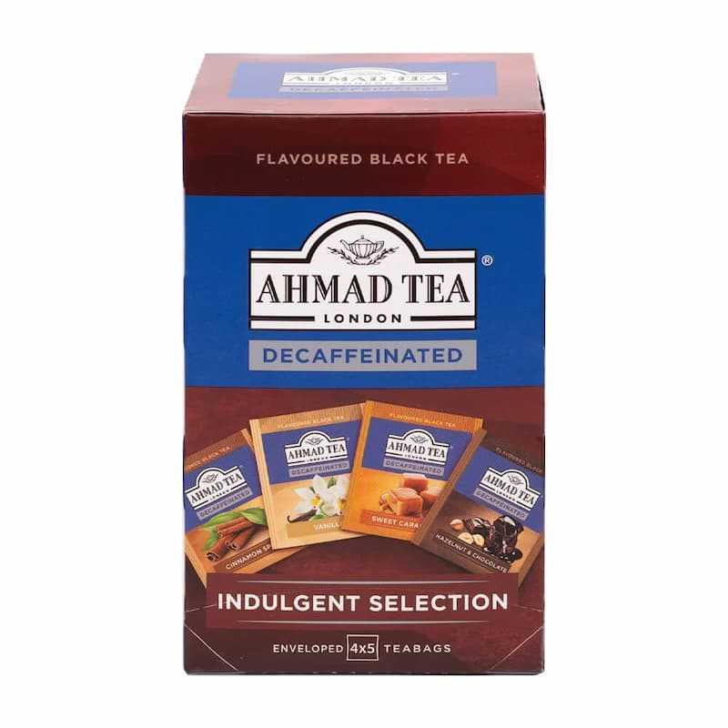 Boite de 4 x 5 sachets de thé noir décaféiné et aromatisé - Ahmad Tea