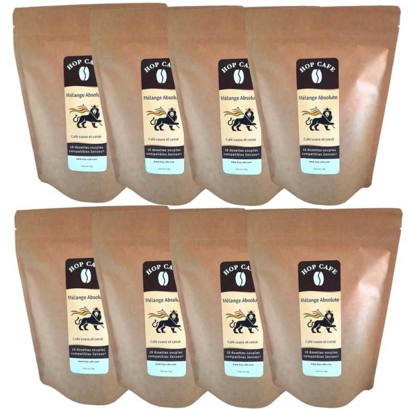 Pack Éco 144 Dosettes Souples de Café Corsé - Absolute