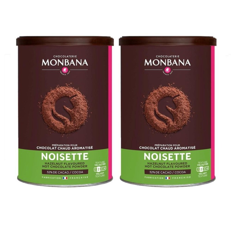Chocolat Monbana en poudre arôme Noisette - 2 x 250g