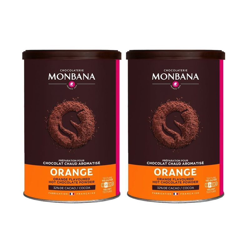 Chocolat en poudre aromatisé Orange de Monbana