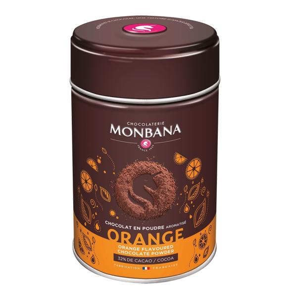 Chocolat Monbana en poudre arôme Orange - 250g 