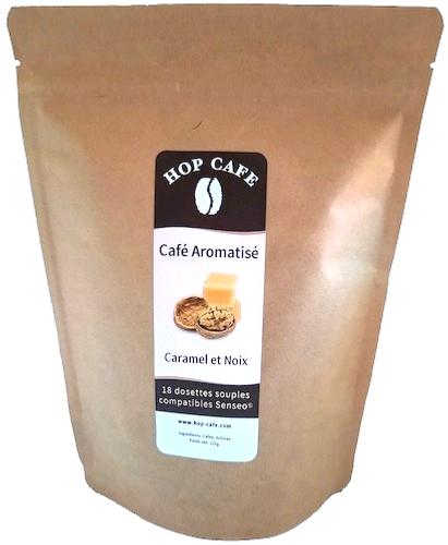 Café en dosette souple - Arôme Caramel et Noix