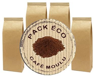 Pack Éco Café moulu 4 x 500g