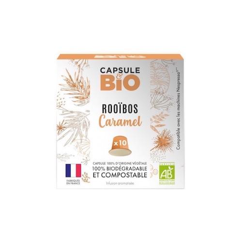 Rooibos bio Caramel – 10 capsules pour Nespresso*