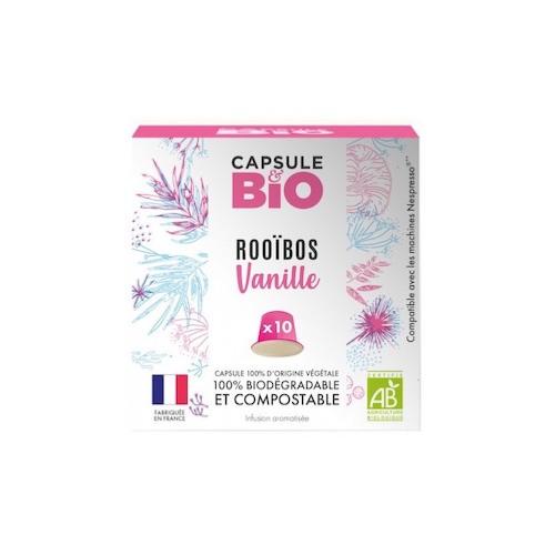 Rooibos bio Vanille – 10 capsules pour Nespresso*